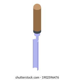 Industry chisel icon. Isometric of industry chisel vector icon for web design isolated on white background