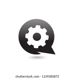 industry with Circle Talk Logo icon vector