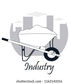 Industry concept in black and white