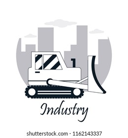 Industry concept in black and white