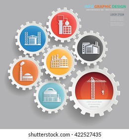 Industry concept design on clean background,vector
