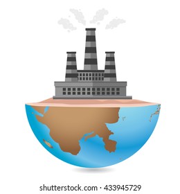 Industry concept design on white background,vector