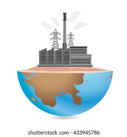 Industry concept design on white background,vector