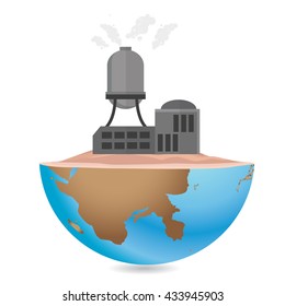 Industry concept design on white background,vector
