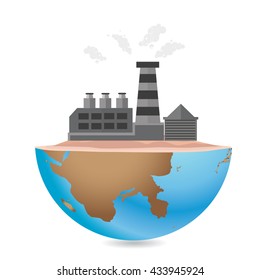 Industry concept design on white background,vector