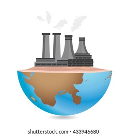 Industry concept design on white background,vector