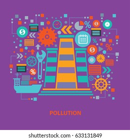 Industry concept design,clean vector