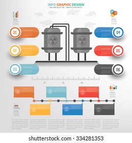Industry concept info graphic design on white background,vector