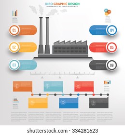Industry concept info graphic design on white background,vector