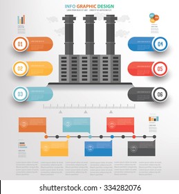 Industry concept info graphic design on white background,vector