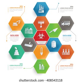 Industry concept info graphic design,vector