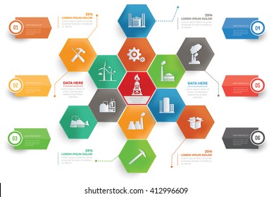 
Industry concept info graphic design,vector