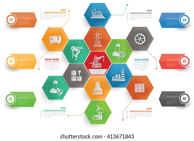 
Industry concept info graphic design,vector