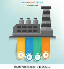 Industry concept and label for text,info graphics design,clean vector