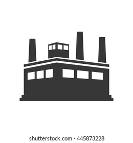 Industry concept represented by building plant icon. isolated and flat illustration 
