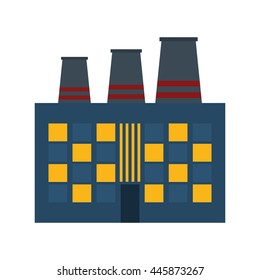 Industry concept represented by building plant icon. isolated and flat illustration 