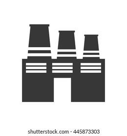 Industry concept represented by building plant icon. isolated and flat illustration 