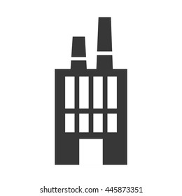 Industry concept represented by building plant icon. isolated and flat illustration 