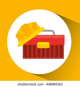 industry construction car in icon vector illustration