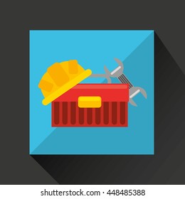industry construction car in icon vector illustration