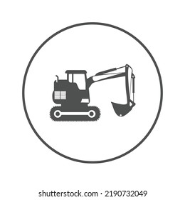 Industry construction digger icon | Circle version icon |