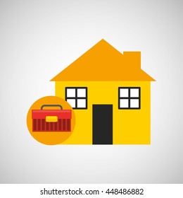 industry construction house work icon vector illustration