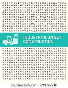 Industry and construction icon set,clean vector