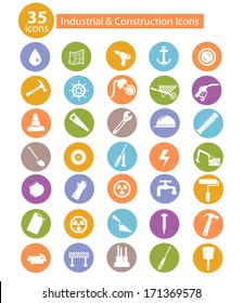 Industry and construction icons,on white background
