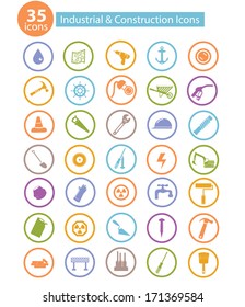 Industry and construction icons,on white background