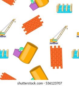 Industry and construction pattern. Cartoon illustration of industry and construction vector pattern for web