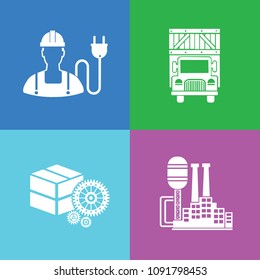 Industry and construction vector icon set