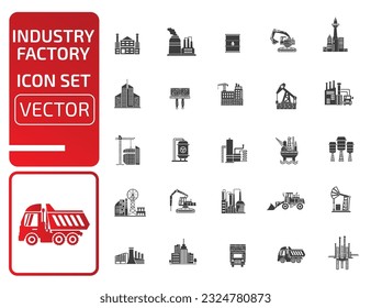 Industry And Construction Vector Icon Set