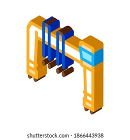 industry crane icon vector. isometric industry crane sign. color isolated symbol illustration
