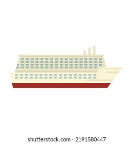 Industry cruise icon. Flat illustration of industry cruise vector icon isolated on white background