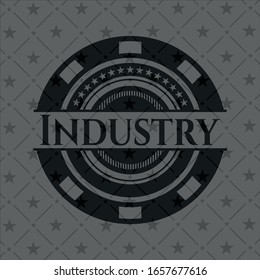 Industry dark emblem. Retro. Vector Illustration. Detailed.