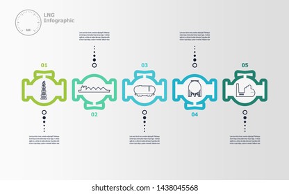 Industry data visualization. Abstract elements of graph, diagram with steps, options, parts or processes. Vector business template for presentation. Creative concept for natural gas infographic.