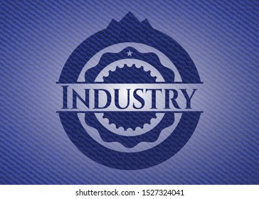 Industry with denim texture. Vector Illustration. Detailed.