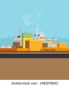  industry design buildings over background, vector illustration