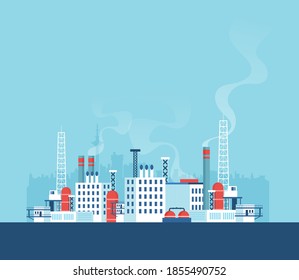  industry design buildings over background, vector illustration