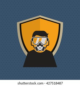 Industry design. Factory icon. Flat illustration