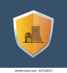 Industry design. Factory icon. Flat illustration