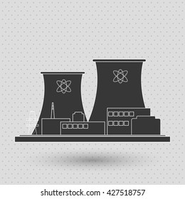 Industry design. Factory icon. Flat illustration