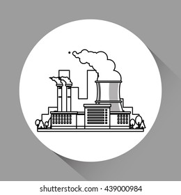 Industry design. Factory icon. Flat illustration