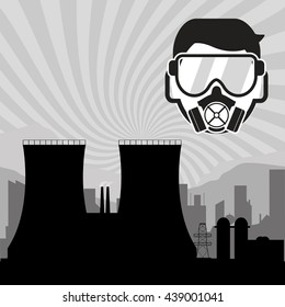Industry design. Factory icon. Flat illustration