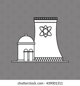 Industry design. Factory icon. Flat illustration