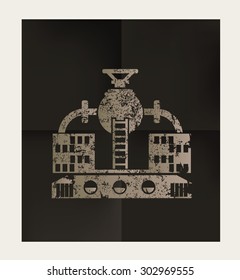 Industry design on black background,vector