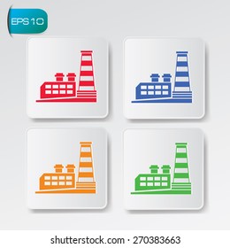 Industry design on buttons background