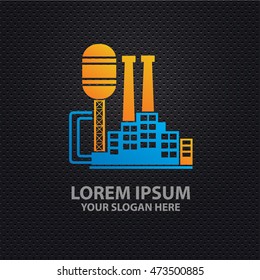 Industry design on dark background,vector