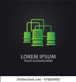 Industry design on dark background,vector