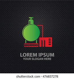 Industry design on dark background,vector